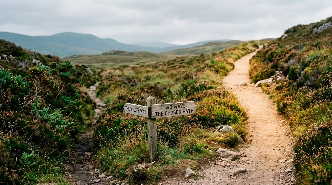 A fork in a path symbolising the choice between regulated protection and unprotected offshore access