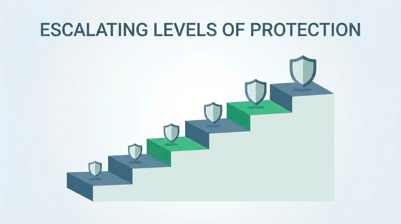 A tiered scale ranking gambling regulators by the level of player protection they provide