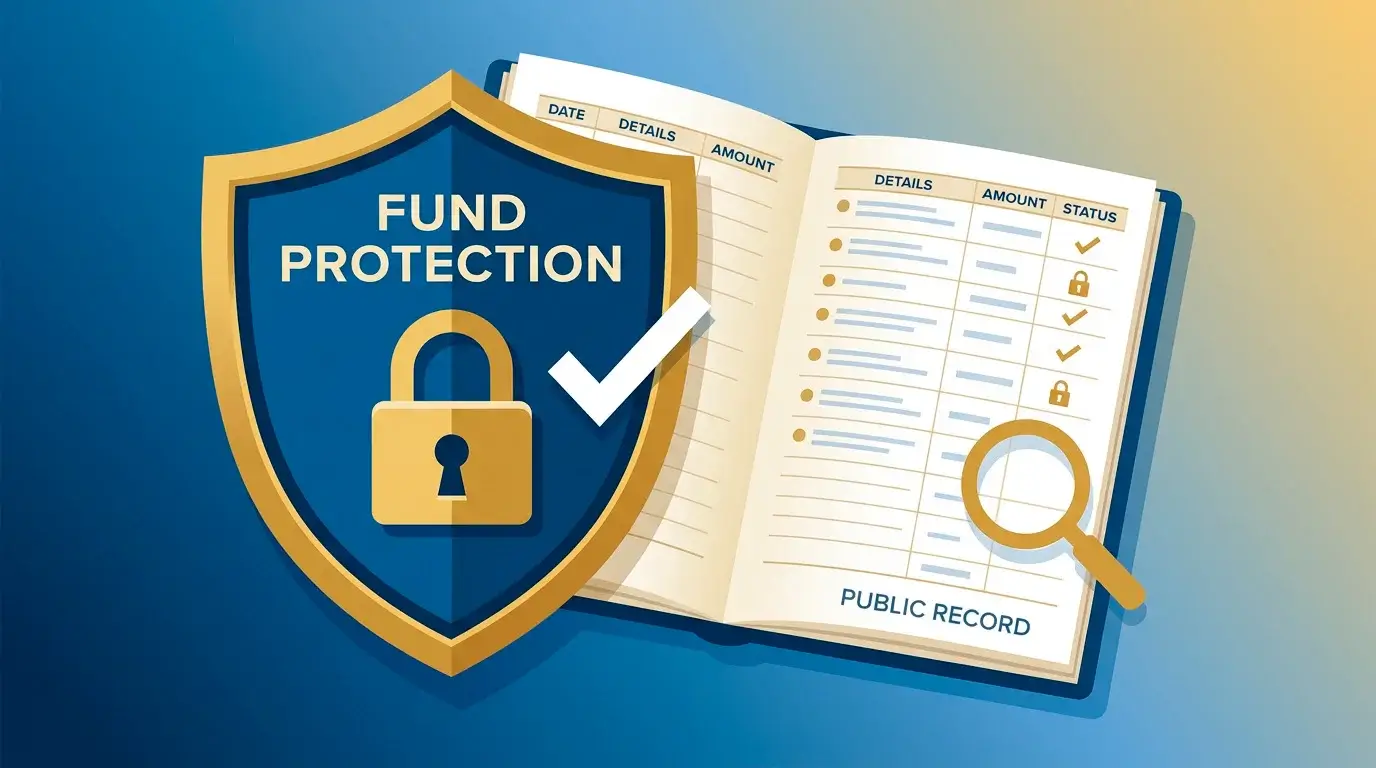 A robust official register and shield representing Malta Gaming Authority player protections