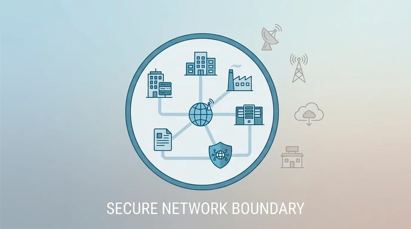 Illustration showing offshore casino sites positioned outside the boundary of the UK self-exclusion database