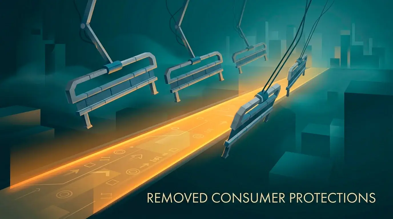 Conceptual image of safety barriers being lifted from a payment pathway